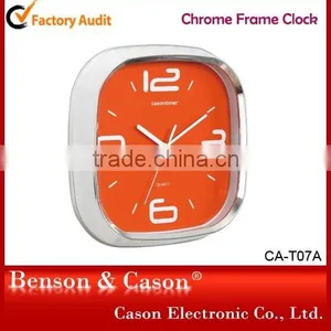 Chrome Frame Wall Clock for Square Shape thumbnail-2