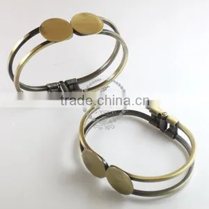 18MM Vintage Brass Round Base Tray Bezels Bracelet,DIY Bracelet,bronze Bracelet 1900007 thumbnail-1