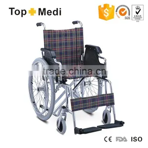 Rehabilitation Therapy Supplier Topmedi Lightweight Manual Aluminum Wheelchair Pedal thumbnail-1