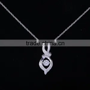 Solid 925silver Pendant Necklace Fashion Jewelry,crystal Perfet Pendant Necklace thumbnail-1