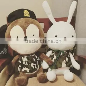2016 Fashion New Fox Rabbit With Military Uniform Toy Descendants of the Sun Dolls thumbnail-2
