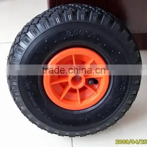 3.00-4 Pneumatic Wheel Inflatable Tyre 10 Inches Air Wheel Pneumatic Tyre for Tool Cart thumbnail-3
