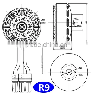 New 6215 RC Multicopter Power Brushless Motor Outrunner KV330 Electric Power Motor for Multi-rotor thumbnail-4
