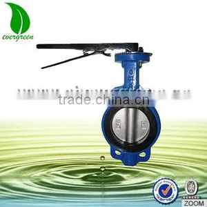 Lever Operated Wafer Metal Type Manual Iron Butterfly Valve thumbnail-1