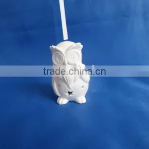 Hot Selling Porcelain White Owl Ornament thumbnail-1