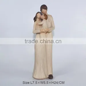 Wood Imitation Polyresin Family Figurine thumbnail-2