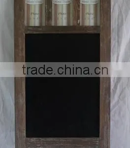 Antique Wooden Wall Chalkboard With Photo Frame & Resin Decor thumbnail-2