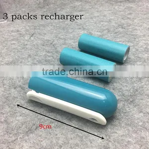 3 Pcs Folding Reusable Magic Hair Remover Sticky Roller Cloth Cleaning Lint Dust Brush With Double Blister Card Package thumbnail-2