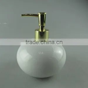 Round Shape Ceramic Shower Cream Bottle, Hand Wsah Bottle thumbnail-1