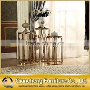 Round Marble Flower Stand Golden Color for Wedding thumbnail-1
