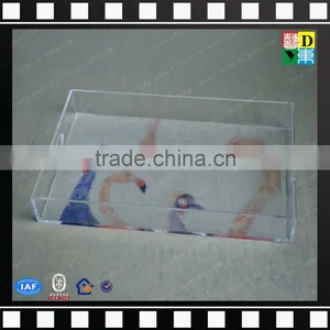 Clear Acrylic Lucite Serving Tray Modern Plastic Food Tray With Handle High Quality Monogrammed Acrylic Serving Tray From China thumbnail-2