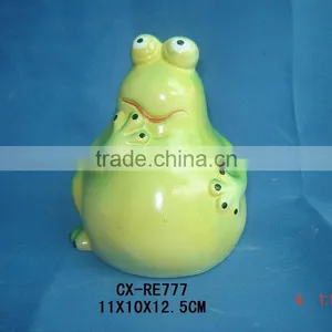 Terra Cotta Frog Design Coin Bank thumbnail-1