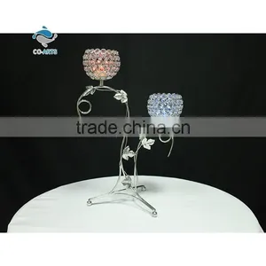 Hot Sale Wedding Decoration Cup Shape Candelabra With Flowers thumbnail-1