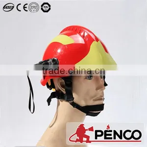 Fire Helmet Fireman Protected Red Safty Cap Nomex Fabric Aramid Waterproof Flame Resistant thumbnail-1