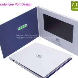 Hardcover Back 7'' Lcd Video Brochure Card 256MB With USB Port thumbnail-4