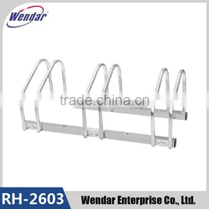 Hot Sale 3 Bike Standing Rack In Public , Galvanized Bicycle Parking Stand, Bike Bicycle Floor Parking Rack Storage Stand thumbnail-1