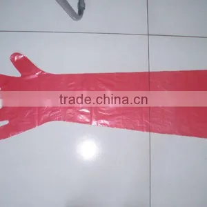 Disposable Poly Arm Length Long Gloves for Cleaning thumbnail-1
