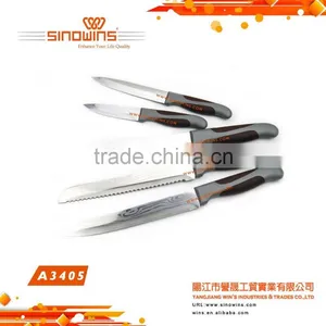 A3405-1 Good Quality Stainless Steel Kitchen Knife Set With Titanium Plated thumbnail-1