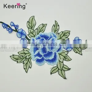 2017 New Arrival Beautiful Embroidery Patch Flower Design Applique From Keering WEF-766 thumbnail-2