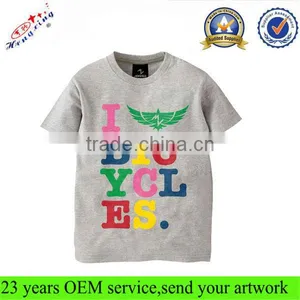 O-neck Cotton Short Sleeve Custom Cheap Printed T-shirts With Woven Label on Neck thumbnail-1