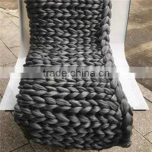 2017 Knitted Wool Blend Blanket Air Conditioning Leisure Chunky Blanket Kniting Blanket thumbnail-5