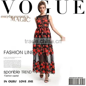 Girl 's Vintage Flower Tulle Layered Cocktail Dress thumbnail-2