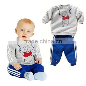 Boys Kids Baby Tracksuit Top Hoody Pants Trousers Set Clothing thumbnail-1