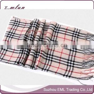 British Style Cashmere Blend Scarf Wholesale thumbnail-1