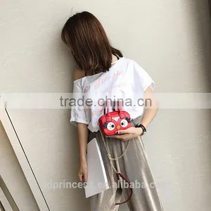 Summer Cartoon Single Shoulder Bags for Girls Red Cute Hand Carry Bag thumbnail-6