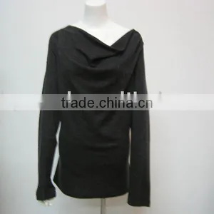 100% Merino Wool Knitted Lady Fashion Shirt thumbnail-1