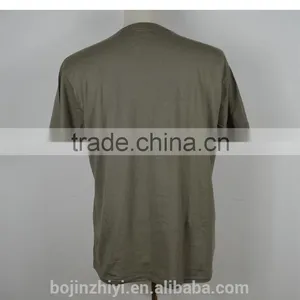 Custom Plain o Neck Tee Shirt Cotton Gray Color thumbnail-2