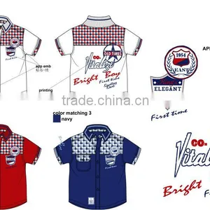 Custom Wholesale Latest Summer Boys Shirt Brand Name Check Polo Design Boys Shirt thumbnail-2