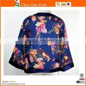 2017 Ehinic Sunscreen Clothing Girls Flower Cardigan Design Salwar Kameez for Children thumbnail-3