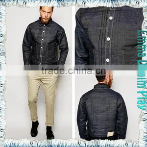 New Hot Man's Denim Jacket Fleece Thick Blue Jean Outwear thumbnail-1