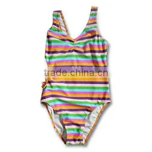 Kids Swimsuit Swimwear One Piece Cut Bow thumbnail-1