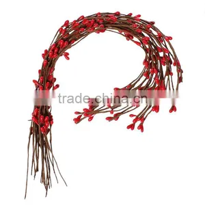 Cheap Stamen Pip Berry Stems Red Gypsum Artificial Flower Stamen thumbnail-5