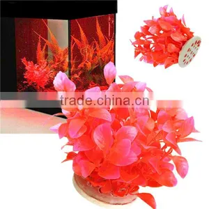 2016 Hot Sale Newest Aquarium Fish Tank Decoration Plastic Red Purple Plants Artificial Plants Grass Flower Ornament thumbnail-1