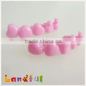 Plastic Safety Heart Nose in Pink for Crochet Dolls thumbnail-1