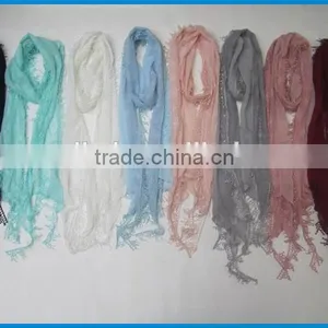High Quality Women's Beautiful Lace Fashion Scarf Exporter thumbnail-2