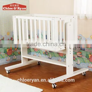 American Styled New Born Baby Bed, Solid Wooden Adult Crib, Simple Design 4 In 1 Baby Crib Bedding Set thumbnail-2