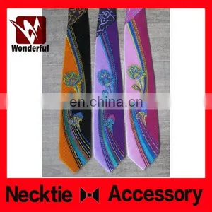Newest Unique Plain Skinny Print Necktie thumbnail-1
