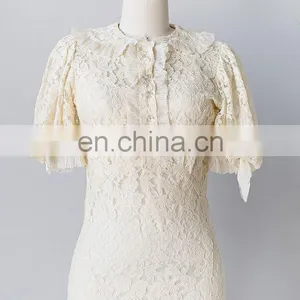 CHEFON Lace 2016 Long Evening Dresses With Sleeve Latest thumbnail-2