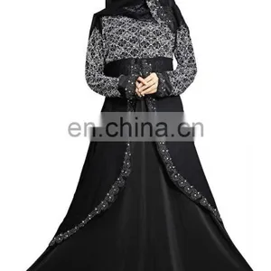 2017 Dubai Printed Burkha With Koti (Jacket) Style For Women's Casual Wear ( Abaya Burqa For Islamic Wear ) thumbnail-3