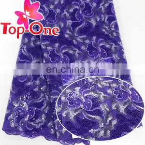 Newest Fashion Lace Designs for Party Wedding Dress African Organza Lace Fabrics Textile Embroidery Beige Punjabi Women Fabrics thumbnail-1