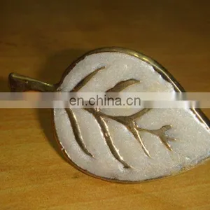Brass Leaf Door Knob thumbnail-1