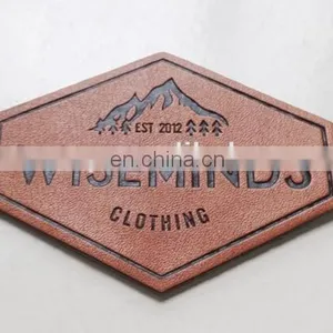 Soft Branded PU PVC Leather Logo Patch thumbnail-2