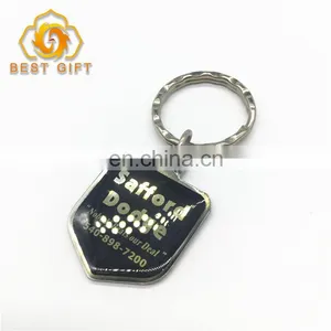 Souvenir Customized Epoxy Design Metal Keychain thumbnail-2