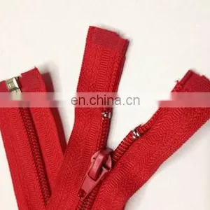 Fashionable Red Nylon Zipper Design With Metal Bow Puller thumbnail-2