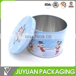 Custom Cute Biscuits in Tin Boxes Christmas Metal Tin Cans thumbnail-1