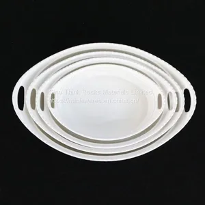 High Quality Hotel Used White Oval Melamine Bowl With Handle thumbnail-3